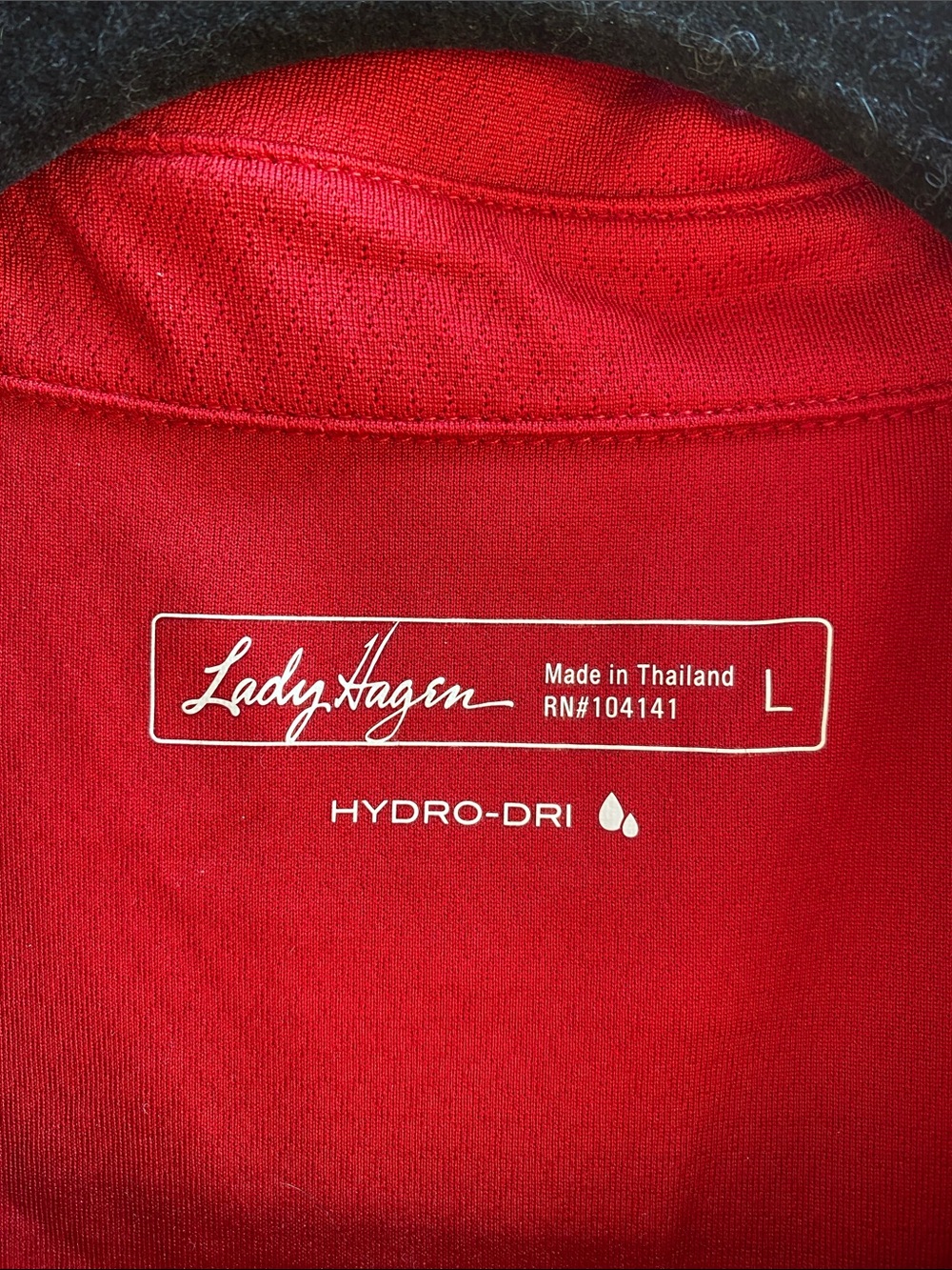Lady Hagen Red Short-Sleeve Hydro Dri Polo Top Size L - Picture 2 of 8